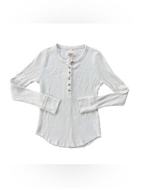 Faherty Women's Legend Apres Waffle Henley Size XS Off White